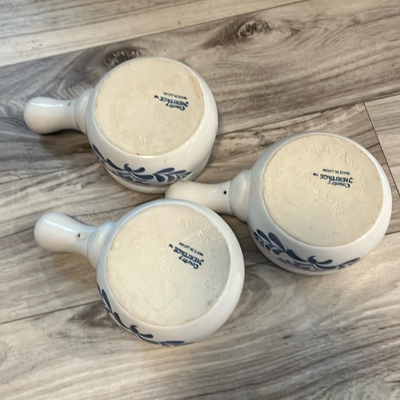 3pc Handled Soup Bowls - Picture 5 of 6